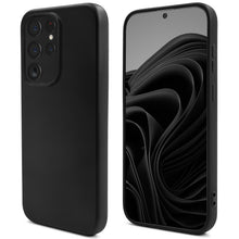 Load image into Gallery viewer, Moozy Lifestyle. Silicone Case for Samsung S22 Ultra, Black - Liquid Silicone Lightweight Cover with Matte Finish and Soft Microfiber Lining, Premium Silicone Case
