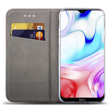 Load image into Gallery viewer, Moozy Case Flip Cover for Xiaomi Redmi 8, Gold - Smart Magnetic Flip Case with Card Holder and Stand
