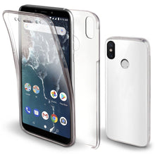 Load image into Gallery viewer, Moozy 360 Degree Case for Xiaomi Mi A2 - Transparent Full body Slim Cover - Hard PC Back and Soft TPU Silicone Front
