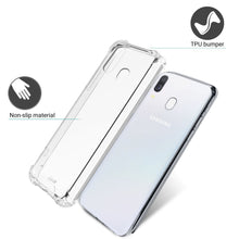 Załaduj obraz do przeglądarki galerii, Moozy Shock Proof Silicone Case for Samsung A40 - Transparent Crystal Clear Phone Case Soft TPU Cover
