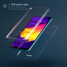 Załaduj obraz do przeglądarki galerii, Moozy 360 Degree Case for Samsung A50 - Full body Front and Back Slim Clear Transparent TPU Silicone Gel Cover
