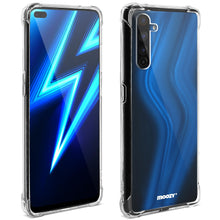 Załaduj obraz do przeglądarki galerii, Moozy Shock Proof Silicone Case for Realme 6 Pro - Transparent Crystal Clear Phone Case Soft TPU Cover
