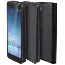 Afbeelding in Gallery-weergave laden, Moozy Case Flip Cover for Sony Xperia XA1, Black - Smart Magnetic Flip Case with Card Holder and Stand
