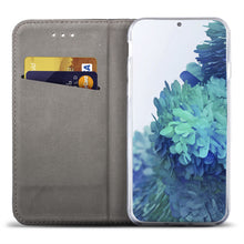 Carica l&#39;immagine nel visualizzatore di Gallery, Moozy Case Flip Cover for Samsung S20 FE, Dark Blue - Smart Magnetic Flip Case with Card Holder and Stand
