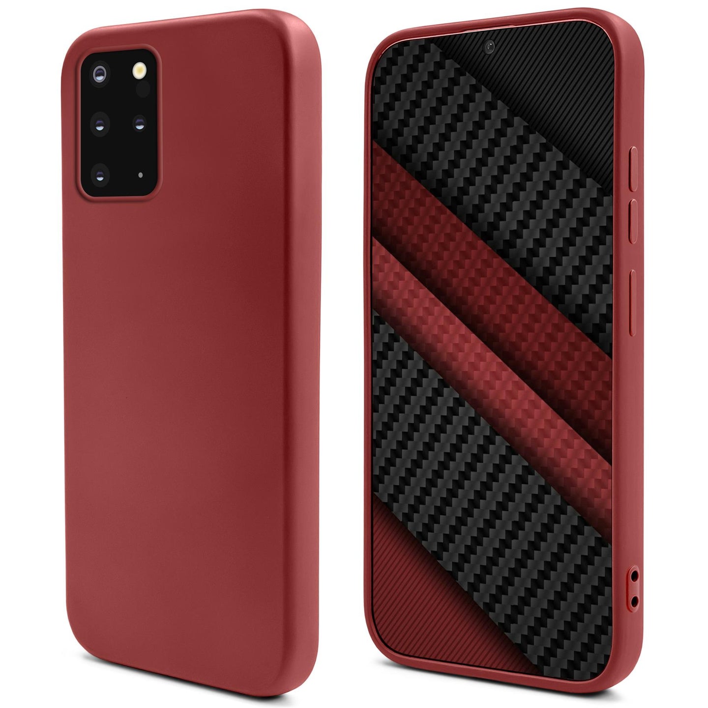Moozy Lifestyle. Silicone Case for Samsung S20 Plus, Vintage Pink - Liquid Silicone Lightweight Cover with Matte Finish and Soft Microfiber Lining, Premium Silicone Case