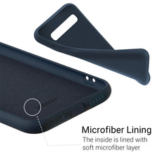 Afbeelding in Gallery-weergave laden, Moozy Lifestyle. Designed for Samsung S10 Case, Midnight Blue - Liquid Silicone Cover with Matte Finish and Soft Microfiber Lining
