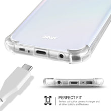 Załaduj obraz do przeglądarki galerii, Moozy Shock Proof Silicone Case for Samsung A40 - Transparent Crystal Clear Phone Case Soft TPU Cover
