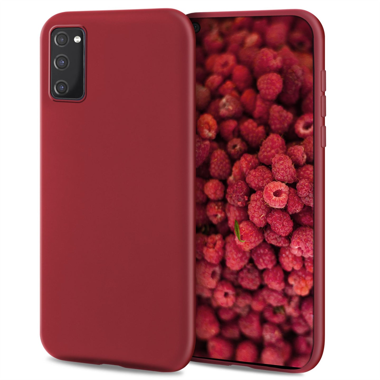 Moozy Lifestyle. Designed for Samsung A51 Case, Vintage Pink - Liquid Silicone Cover with Matte Finish and Soft Microfiber Lining