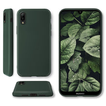 Charger l&#39;image dans la galerie, Moozy Minimalist Series Silicone Case for Huawei Y6 2019, Midnight Green - Matte Finish Slim Soft TPU Cover
