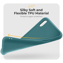 Cargar imagen en el visor de la galería, Moozy Minimalist Series Silicone Case for iPhone XR, Blue Grey - Matte Finish Slim Soft TPU Cover
