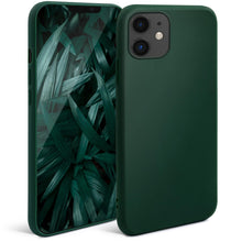 Afbeelding in Gallery-weergave laden, Moozy Minimalist Series Silicone Case for iPhone 11, Midnight Green - Matte Finish Slim Soft TPU Cover
