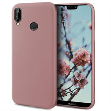 Afbeelding in Gallery-weergave laden, Moozy Minimalist Series Silicone Case for Huawei P20 Lite, Rose Beige - Matte Finish Slim Soft TPU Cover
