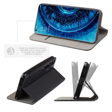 Lade das Bild in den Galerie-Viewer, Moozy Case Flip Cover for Oppo Find X2 Pro, Black - Smart Magnetic Flip Case with Card Holder and Stand

