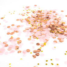 Load image into Gallery viewer, VILSTO Rose Gold Confetti, Table Confetti, Confetti Bags, Rose Gold Tissue Paper Confetti, Rose Gold Decorations, Engagement Wedding, Approx.50 grams
