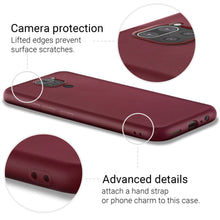 Ladda upp bild till gallerivisning, Moozy Minimalist Series Silicone Case for Xiaomi Redmi Note 9, Wine Red - Matte Finish Slim Soft TPU Cover
