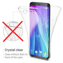 Carica l&#39;immagine nel visualizzatore di Gallery, Moozy 360 Degree Case for Samsung A8 2018 - Full body Front and Back Slim Clear Transparent TPU Silicone Gel Cover
