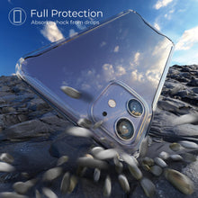 Cargar imagen en el visor de la galería, Moozy Xframe Shockproof Case for iPhone 11 - Transparent Rim Case, Double Colour Clear Hybrid Cover with Shock Absorbing TPU Rim

