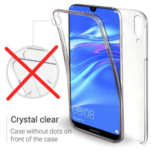 Carica l&#39;immagine nel visualizzatore di Gallery, Moozy 360 Degree Case for Huawei Y7 2019 - Transparent Full body Slim Cover - Hard PC Back and Soft TPU Silicone Front
