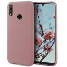 Afbeelding in Gallery-weergave laden, Moozy Minimalist Series Silicone Case for Huawei Y7 2019, Rose Beige - Matte Finish Slim Soft TPU Cover
