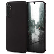 Afbeelding in Gallery-weergave laden, Moozy Minimalist Series Silicone Case for Xiaomi Mi Note 10 Lite, Black - Matte Finish Slim Soft TPU Cover
