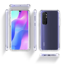 Załaduj obraz do przeglądarki galerii, Moozy Shock Proof Silicone Case for Xiaomi Mi Note 10 Lite - Transparent Crystal Clear Phone Case Soft TPU Cover
