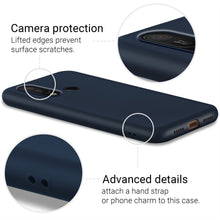 Afbeelding in Gallery-weergave laden, Moozy Lifestyle. Designed for Huawei Y6 2019 Case, Midnight Blue - Liquid Silicone Cover with Matte Finish and Soft Microfiber Lining
