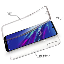 Cargar imagen en el visor de la galería, Moozy 360 Degree Case for Huawei Y6 2019 - Transparent Full body Slim Cover - Hard PC Back and Soft TPU Silicone Front
