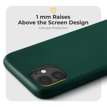 Ladda upp bild till gallerivisning, Moozy Minimalist Series Silicone Case for iPhone 11, Midnight Green - Matte Finish Slim Soft TPU Cover
