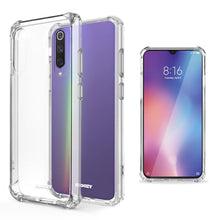 Carica l&#39;immagine nel visualizzatore di Gallery, Moozy Shock Proof Silicone Case for Xiaomi Mi 9 SE - Transparent Crystal Clear Phone Case Soft TPU Cover
