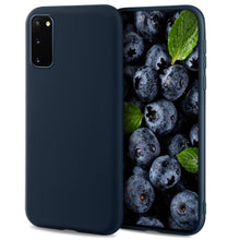 Cargar imagen en el visor de la galería, Moozy Lifestyle. Designed for Samsung S20 Case, Midnight Blue - Liquid Silicone Cover with Matte Finish and Soft Microfiber Lining
