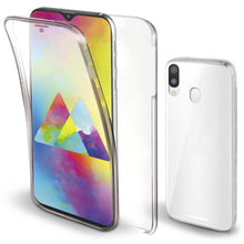 Cargar imagen en el visor de la galería, Moozy 360 Degree Case for Samsung M20 - Transparent Full body Slim Cover - Hard PC Back and Soft TPU Silicone Front
