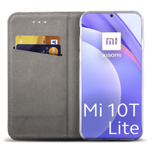 Załaduj obraz do przeglądarki galerii, Moozy Case Flip Cover for Xiaomi Mi 10T Lite 5G, Dark Blue - Smart Magnetic Flip Case with Card Holder and Stand
