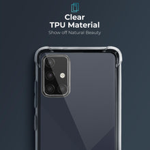 Cargar imagen en el visor de la galería, Moozy Shock Proof Silicone Case for Samsung A71 - Transparent Crystal Clear Phone Case Soft TPU Cover
