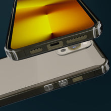 Cargar imagen en el visor de la galería, Moozy Xframe Shockproof Case for iPhone 13 Pro - Black Rim Transparent Case, Double Colour Clear Hybrid Cover with Shock Absorbing TPU Rim
