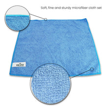 Carica l&#39;immagine nel visualizzatore di Gallery, VILSTO Microfibre Cloth, Reusable Lint Free Cloth, Easy Clean Cloth, Window Cleaning, Microfibre Towel, Cleaning Supplies, 30x30 cm, 10 Pieces, Blue
