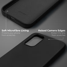 Load image into Gallery viewer, Moozy Lifestyle. Silicone Case for Xiaomi Redmi Note 11 and 11S, Black - Liquid Silicone Lightweight Cover with Matte Finish and Soft Microfiber Lining, Premium Silicone Case
