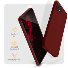 Ladda upp bild till gallerivisning, Moozy Minimalist Series Silicone Case for Samsung A22 5G, Wine Red - Matte Finish Lightweight Mobile Phone Case Slim Soft Protective TPU Cover with Matte Surface
