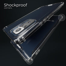 Load image into Gallery viewer, Moozy Xframe Shockproof Case for Xiaomi Redmi Note 10 Pro and Note 10 Pro Max - Transparent Rim Case, Double Colour Clear Hybrid Cover
