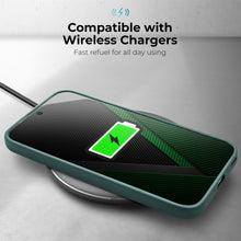 Charger l&#39;image dans la galerie, Moozy Lifestyle. Silicone Case for Samsung S21 FE, Dark Green - Liquid Silicone Lightweight Cover with Matte Finish and Soft Microfiber Lining, Premium Silicone Case
