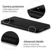 Carica l&#39;immagine nel visualizzatore di Gallery, Moozy Minimalist Series Silicone Case for Samsung S20 FE, Black - Matte Finish Slim Soft TPU Cover
