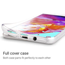 Charger l&#39;image dans la galerie, Moozy 360 Degree Case for Samsung A70 - Transparent Full body Slim Cover - Hard PC Back and Soft TPU Silicone Front
