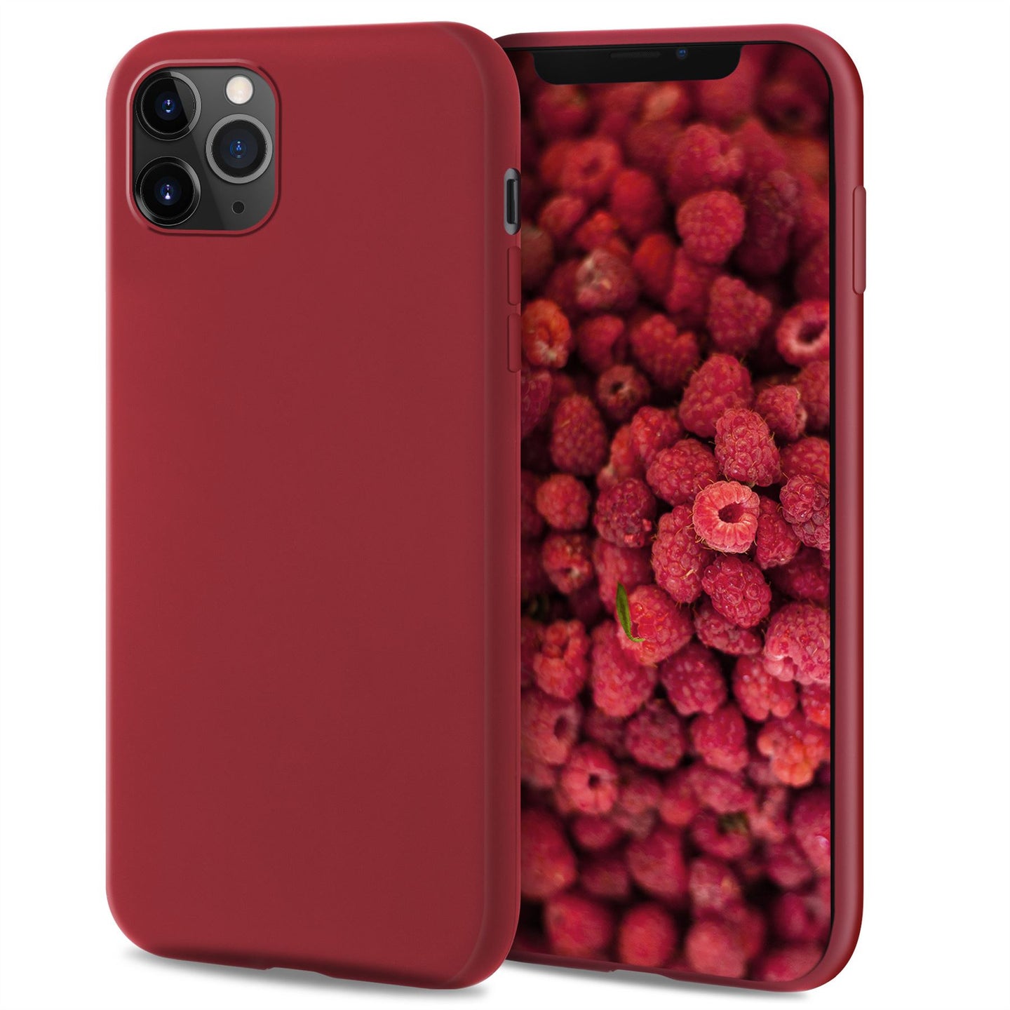 Moozy Lifestyle. Designed for iPhone 12 Pro Max Case, Vintage Pink - Liquid Silicone Cover with Matte Finish and Soft Microfiber Lining