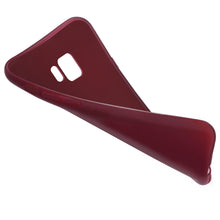 Załaduj obraz do przeglądarki galerii, Moozy Minimalist Series Silicone Case for Samsung S9, Wine Red - Matte Finish Slim Soft TPU Cover
