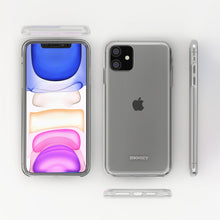 Carica l&#39;immagine nel visualizzatore di Gallery, Moozy 360 Degree Case for iPhone 11 - Full body Front and Back Slim Clear Transparent TPU Silicone Gel Cover
