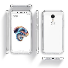 Charger l&#39;image dans la galerie, Moozy Shock Proof Silicone Case for Xiaomi Redmi 5 Plus - Transparent Crystal Clear Phone Case Soft TPU Cover

