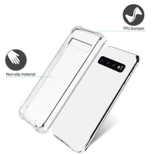 Załaduj obraz do przeglądarki galerii, Moozy Shock Proof Silicone Case for Samsung S10 Plus - Transparent Crystal Clear Phone Case Soft TPU Cover
