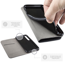 Załaduj obraz do przeglądarki galerii, Moozy Case Flip Cover for Sony Xperia 1 II, Black - Smart Magnetic Flip Case with Card Holder and Stand
