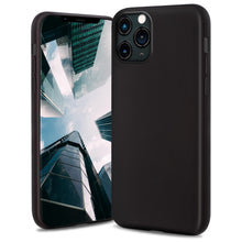 Cargar imagen en el visor de la galería, Moozy Lifestyle. Silicone Case for iPhone 13 Pro, Black - Liquid Silicone Lightweight Cover with Matte Finish
