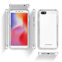 Załaduj obraz do przeglądarki galerii, Moozy Shock Proof Silicone Case for Xiaomi Redmi 6A - Transparent Crystal Clear Phone Case Soft TPU Cover
