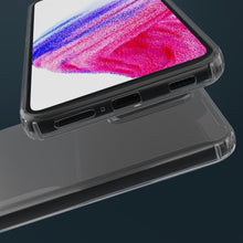 Cargar imagen en el visor de la galería, Moozy Xframe Shockproof Case for Samsung A53 5G - Transparent Rim Case, Double Colour Clear Hybrid Cover with Shock Absorbing TPU Rim
